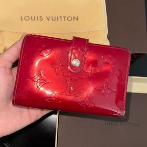Louis Vuitton Vintage Monogram Red Wallet Coin Purse